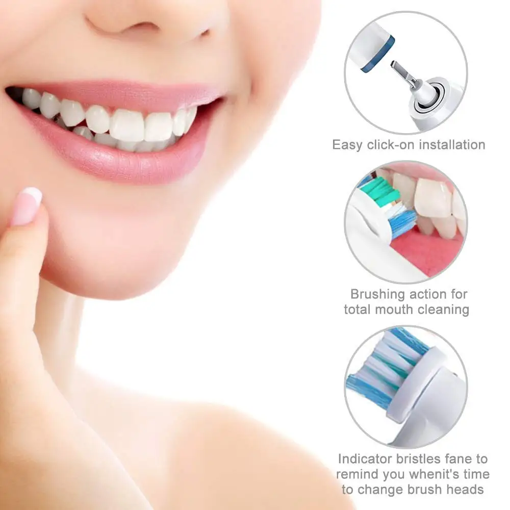 4/8PCS Sonic Electric Brush Heads For Oral B Toothbrushes Fit Advance Power/Pro Health/Triumph/Vitality Precision Clean |