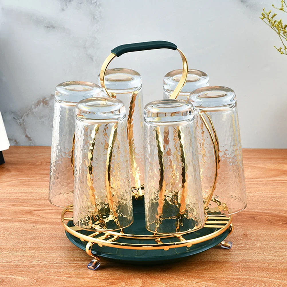 

Bottle Non-Slip Drying Holder Cup Organizer Tree Rack Light Luxury Iron Bracket Draining