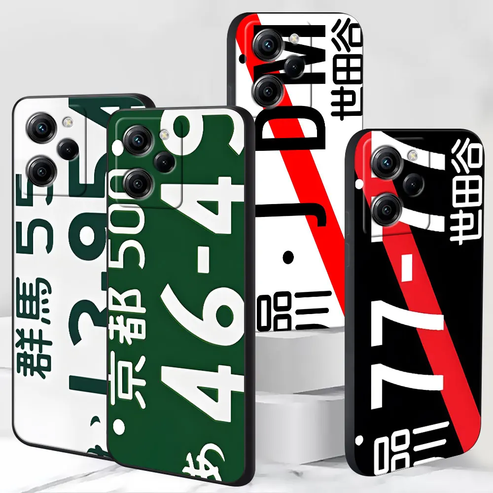 Фото Чехол для телефона с японским номерным знаком для Xiaomi Mi 15T 14T 11 Lite 5G NE 13T 9 10T 11T Pro, черный, из ТПУ, мягкий чехол-накладка №1