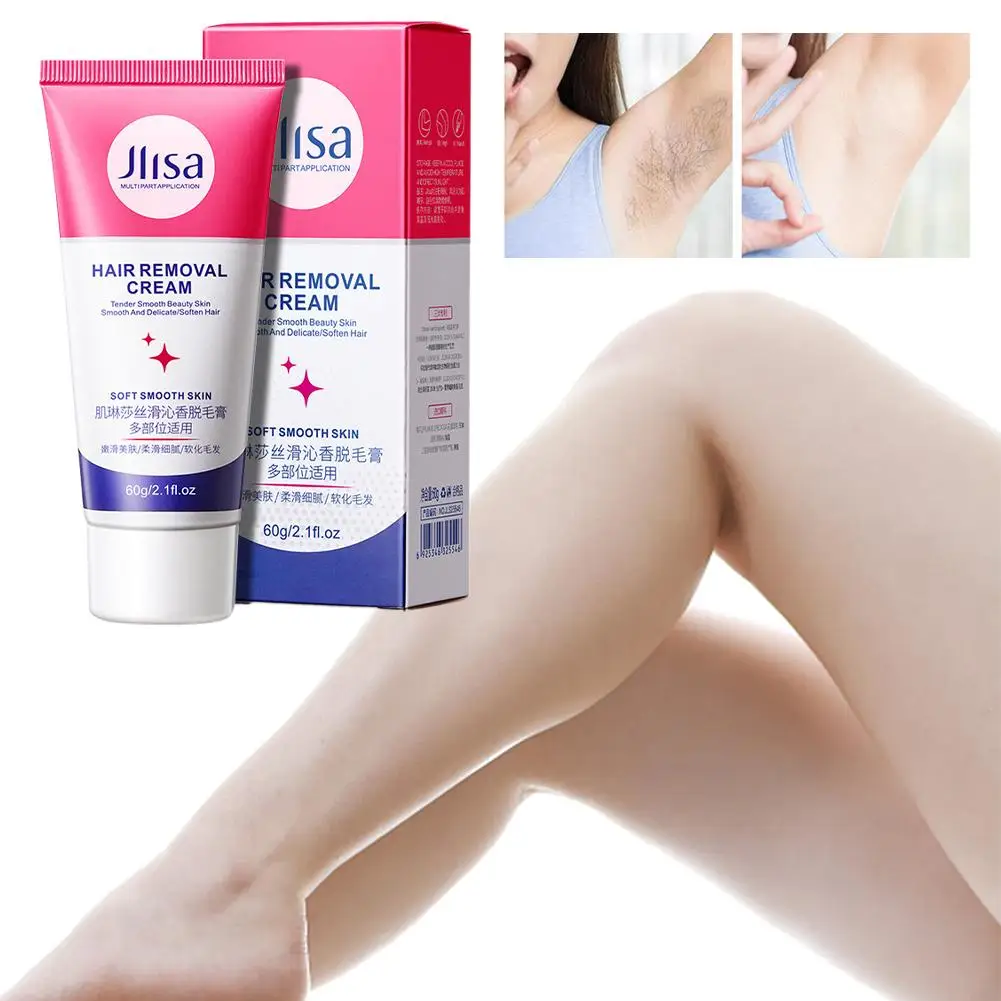 

60g Silky Hair Removal Cream Mild Skin Care Hair Removal On Armpits Legs Limbs For Male Female Student Lasting Hair Suppres J9n4