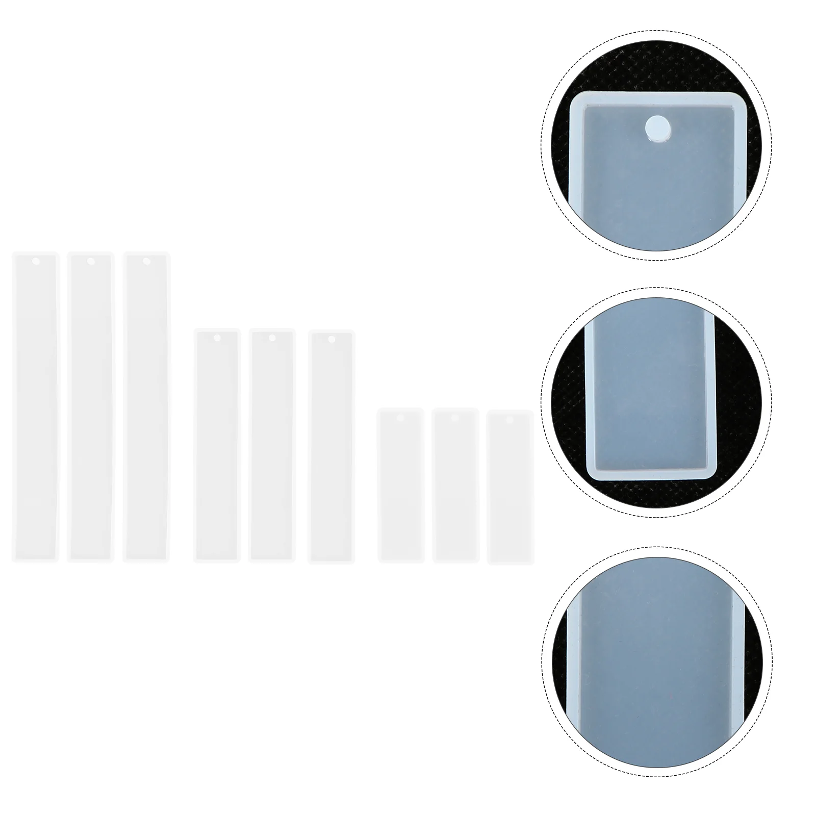 

9pcs Silicone Soap Molds Page Marker Resin Mold Transparent Epoxy Mold Diy Craft Ruler Making Casting Molds Stationery Diy Mold