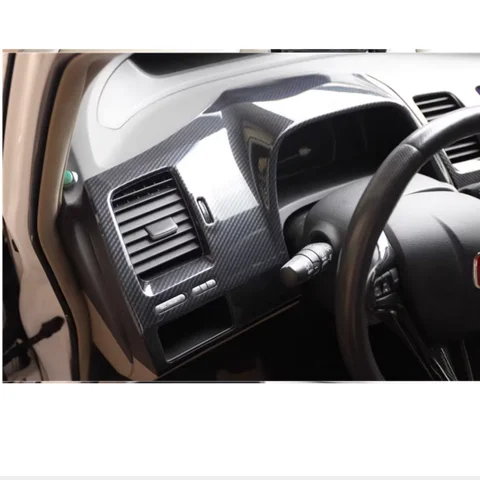 Для Honda Civic 8, 2006, 2007, 2008, 2009, 2010, 2011, углеродное волокно, АБС-пластик, боковая крышка приборной панели, отделка, литье, аксессуары LHD для автомобилей