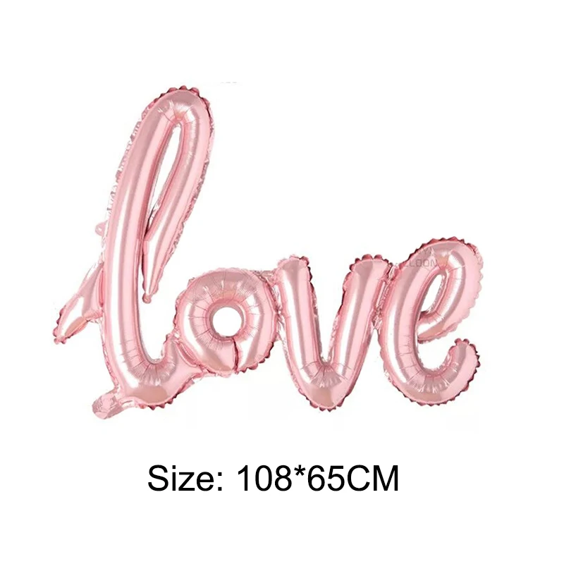 108 см воздушный шар из фольги с надписью LOVE украшение для свадьбы дня рождения