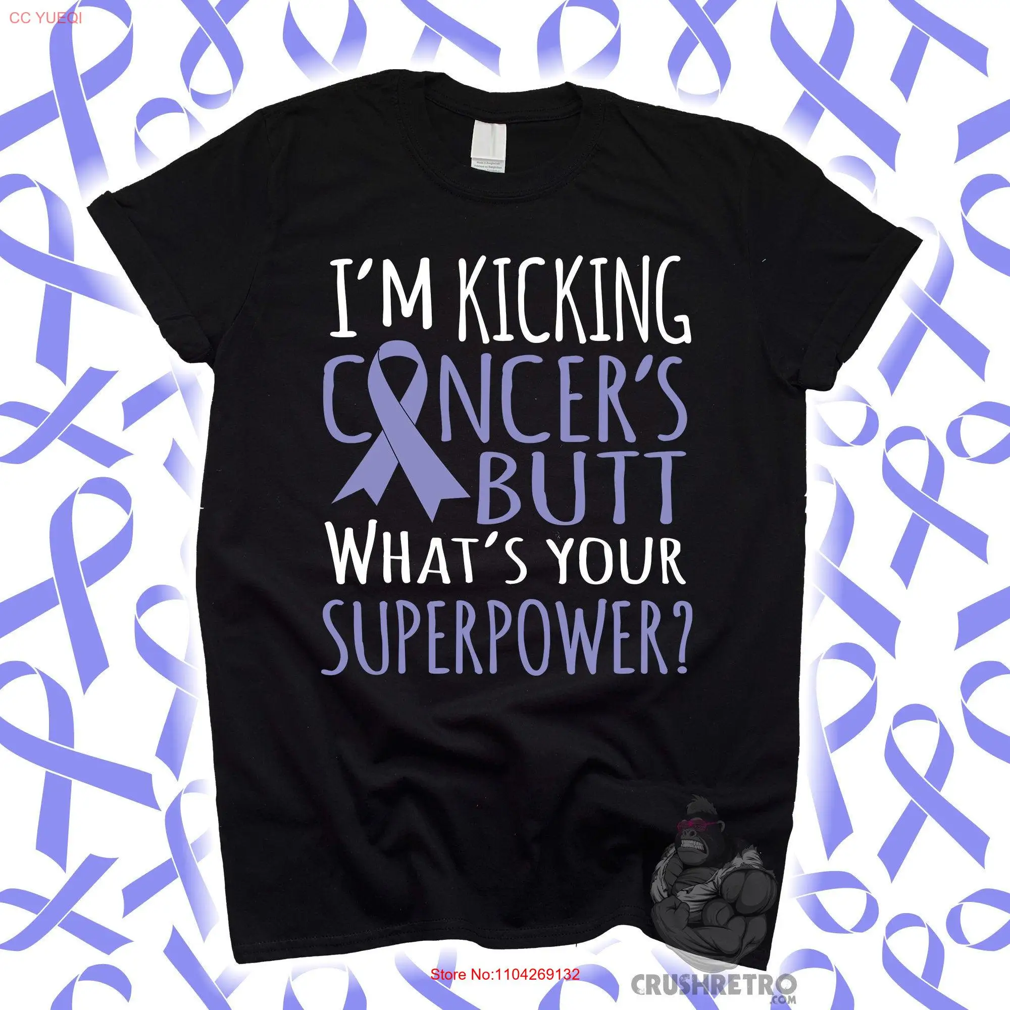 Футболка с надписью I'm Kicking Cancer Esophageal Awareness для детей SweaT Throat Survivor Ribbon длинными
