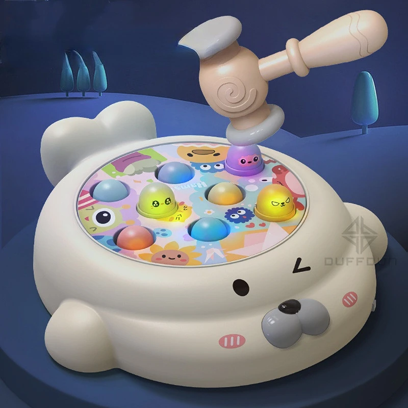 

Kids Montessori Electric Toys Multi Function Development Puzzle Playing Hamster Games Early Brain Education Knock Teaching Aids