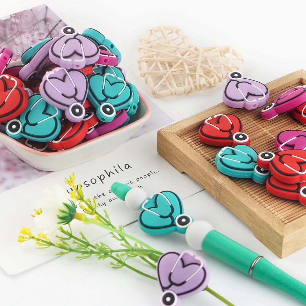 5/10Pcs Silicone Beads Cartoon Focus Beads For Jewelry Making DIY Pacifier Chain Pen Bracelet Jewelry Handmade Accessories