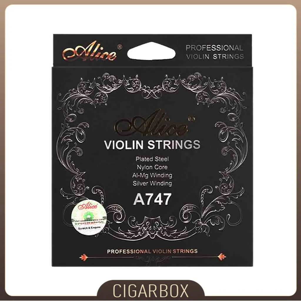 

Alice A747 Universal Full Set E-A-D-G Violin Fiddle String Nylon Core Al-Mg/Silver Winding Full Size 4/4 Fiddle Violino Strings