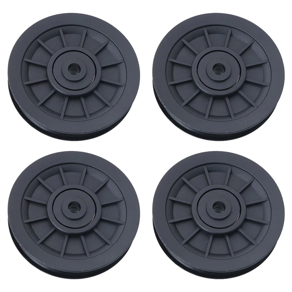 

4PCS Universal Bearing Pulley Wheels For Cable Machine Gym Part Garage Door Fitness ( Black )