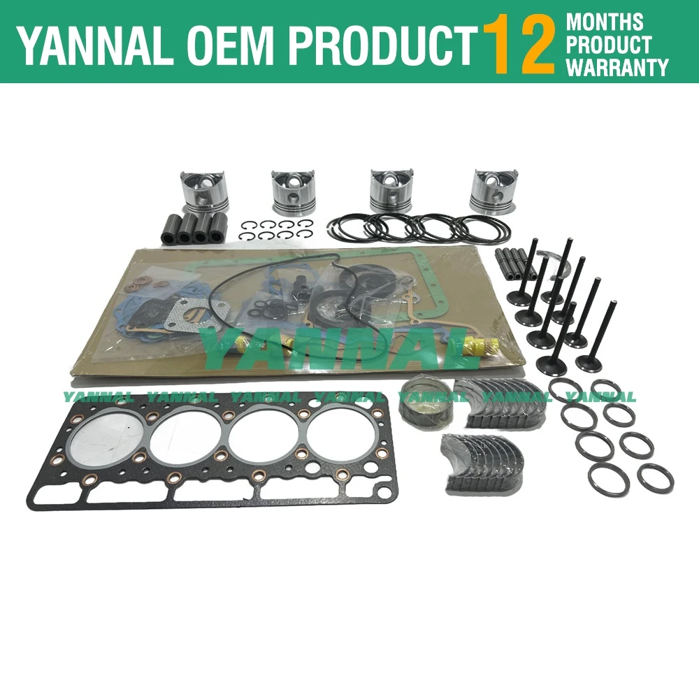 V1200 Overhaul Rebuild Kit (No Liner) For Kubota RX245 RX275 RX2750 B920