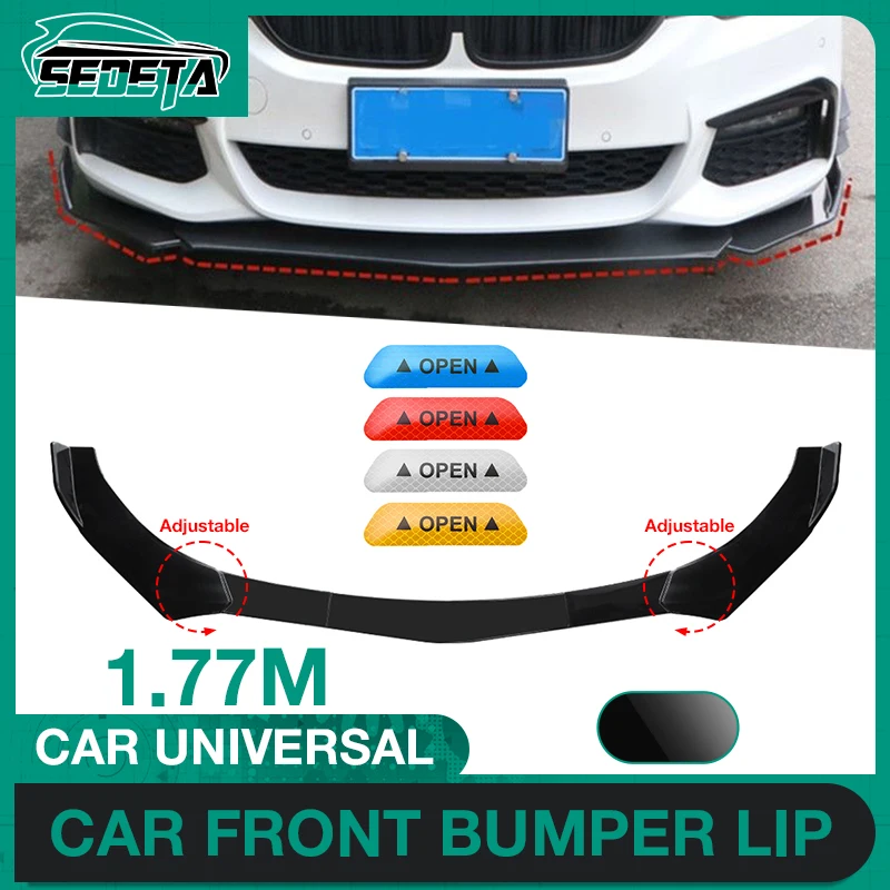 

5PCS Car Universal Duck Lips Front Shovel Bumper Spoiler Door Reflector Sticker Warning Accessories For Audi For Honda