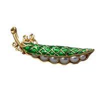 upscale fashion exquisite pea green brooch plant collection clothing accessories ladies