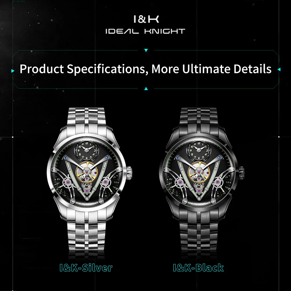 Часы IDEAL KNIGHT 6821, оригинальные, подлинные, для мужчин, в подарочной коробке, роскошный подарок, автоматические механические мужские часы с ажурным циферблатом. (art.: 3920dbd2bb75a) - 3920dbd2bb75a