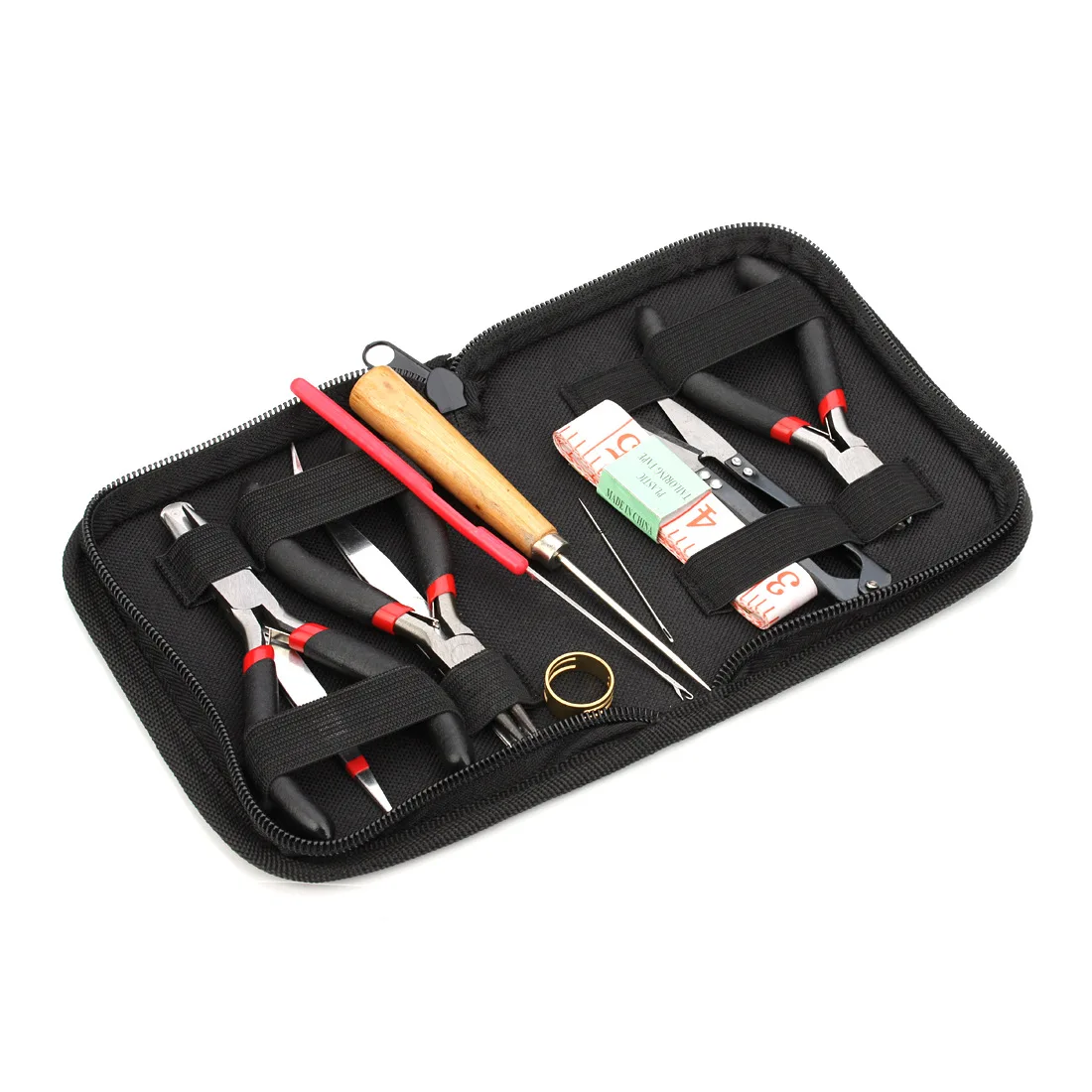DIY Tool Sets Repair Accessories Jewelry Making Supplies Kit With Crochet Hook Tweezers Scissors Card Pack Ring and Tape Measure