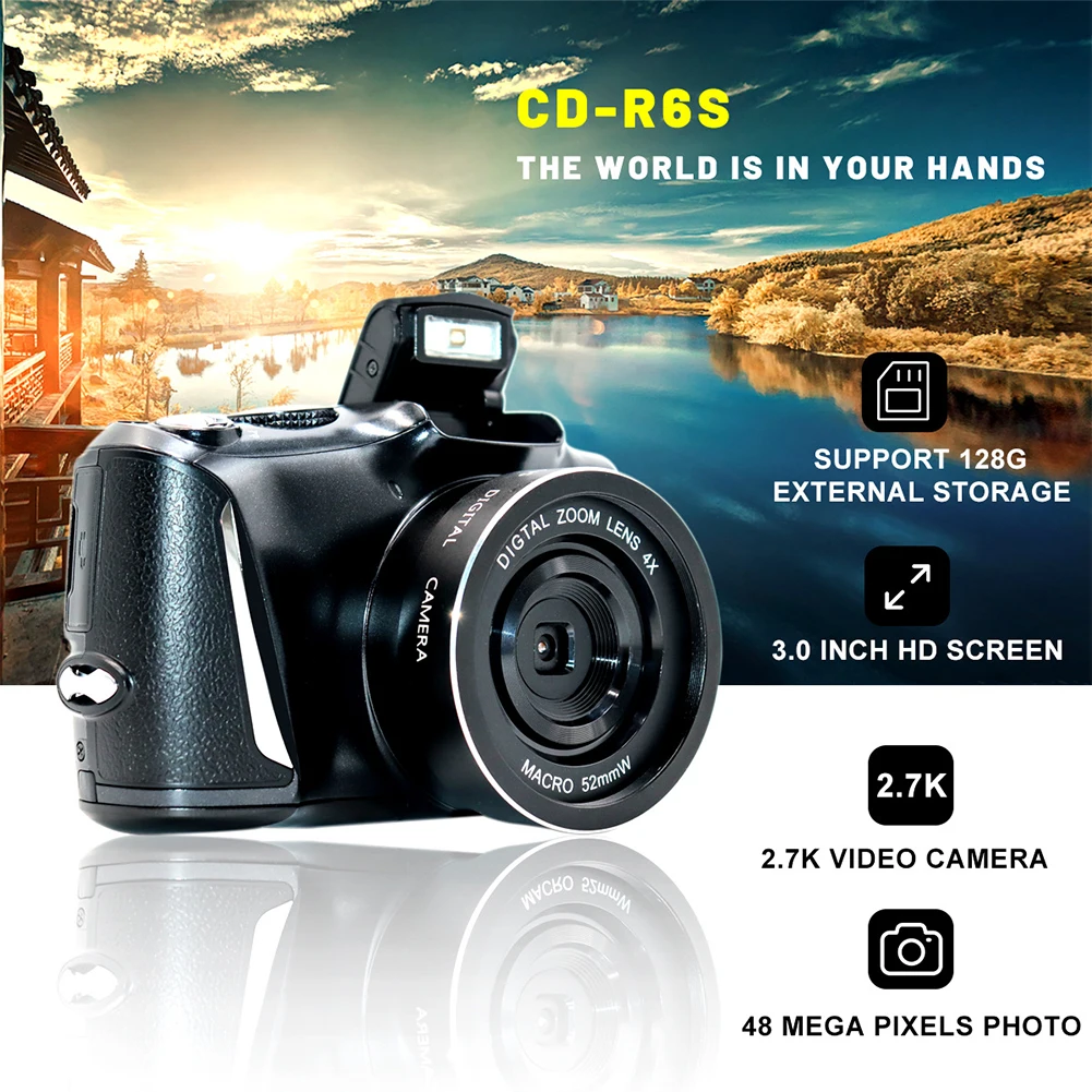 

Digitial Camera 48 Million Pixel 2.7K HD Mirrorless Digital Camera WIFI Camera for Kids Girls Gift Video Camera Photo Camera