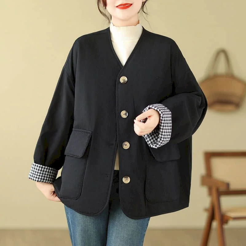 Блейзеры для женщин повседневные куртки с длинными рукавами и v-образным вырезом