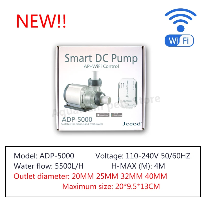 2022 НОВЫЙ аквариумный водяной насос серии Jebao ADP AP + WIFI SMART DC PUMP Возвратный для