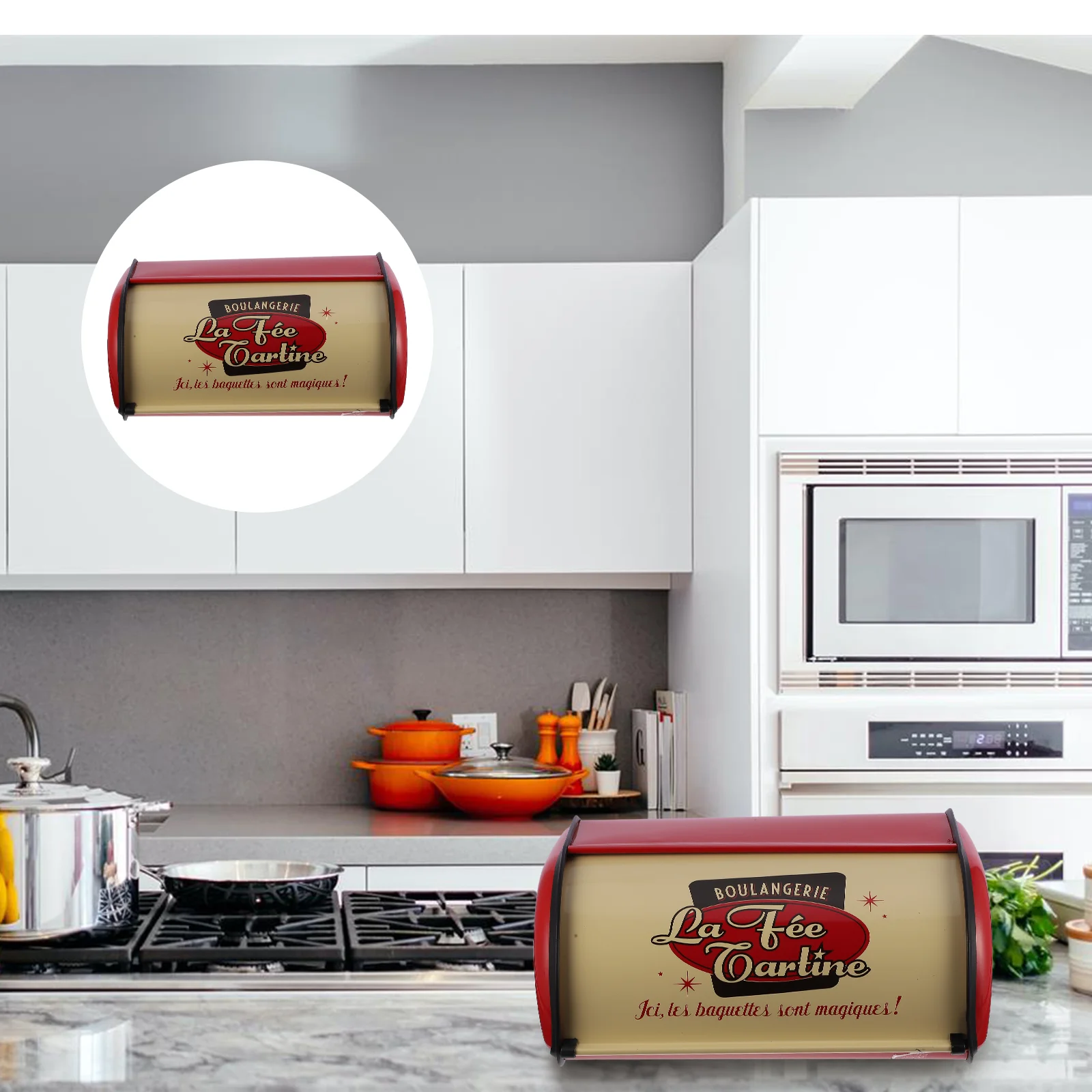 

Bread Stoarge Container Organizer Metal Bread Storage Box Practical Bread Bin