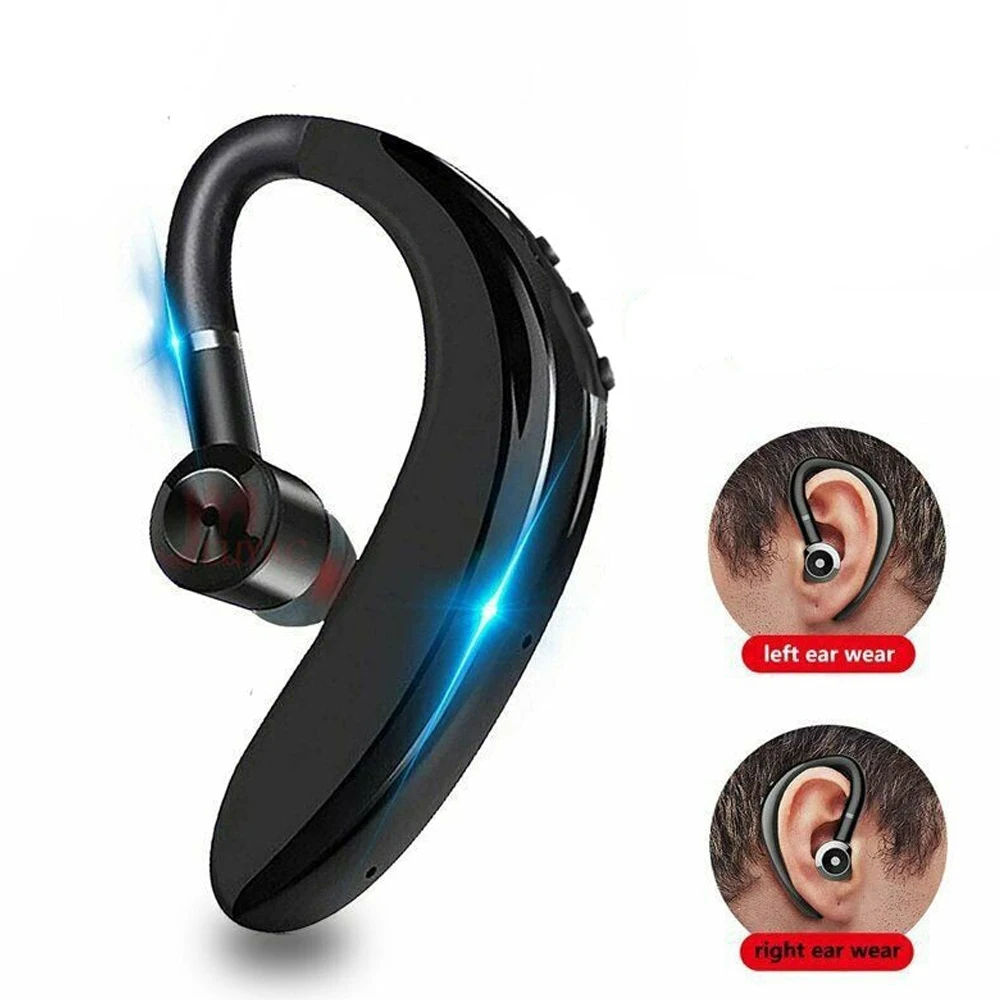 

S109 Wireless Bluetooth V5.1 Single Ear Hook Business Stereo Headset Hands-free Sports Earbuds With Microphone 180-degree Rotate
