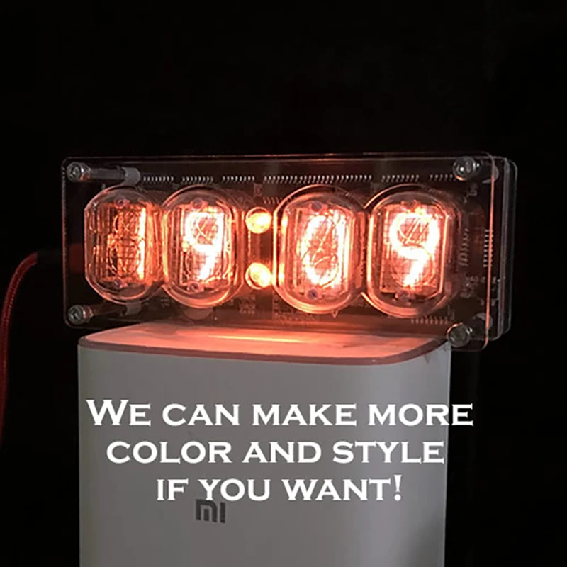 

In12 Nixie Tube Clock Luxury Alarm Table Clock Vintage Electronic Desktop Glow Tube Clocks Light Small Digital Watch Gift Ideas