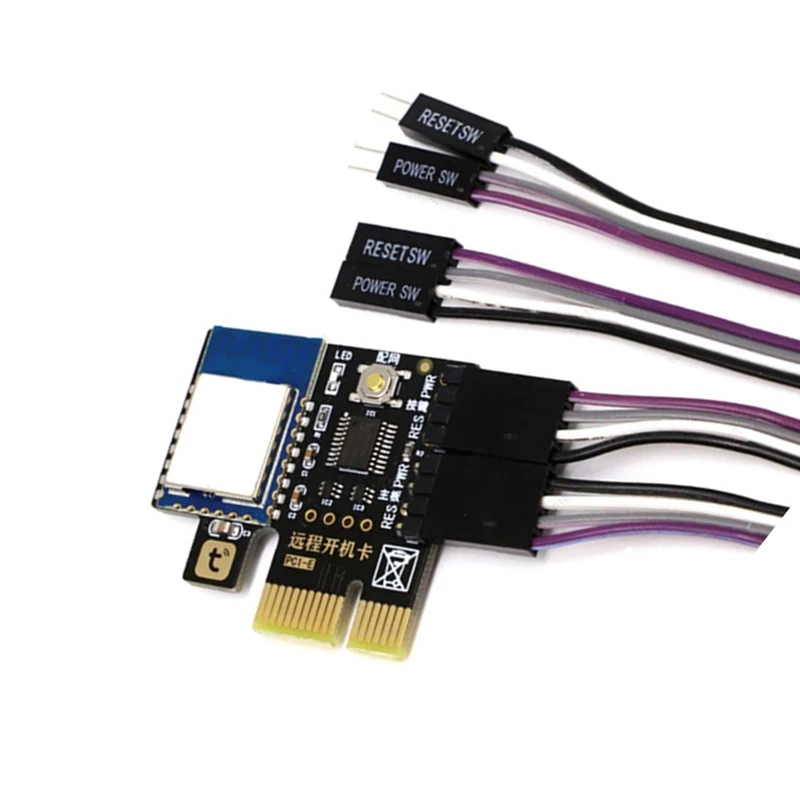 3 переключателя переключения питания компьютера Wi-Fi Tuya Pcie-карта для настольного