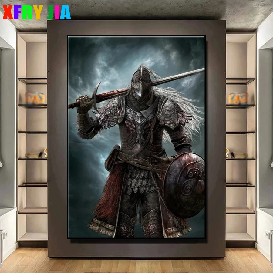 5D DIY Алмазная вышивка Бог Воин Мифическая фигура Скандинавское искусство Полные