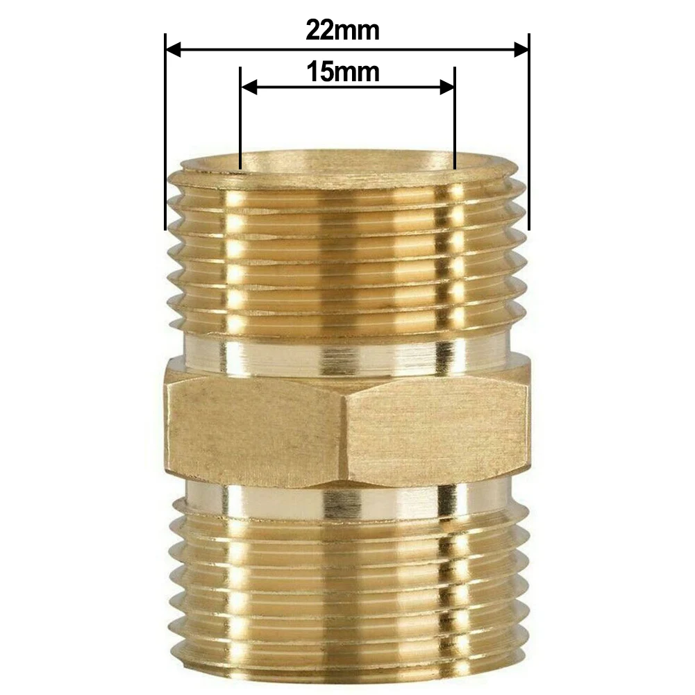 M22/15mm M22/14mm Male Adapter Connector Brass Gold Power Pr