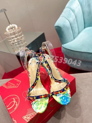 

Роскошные летние дизайнерские туфли на шпильке с открытым носком, узкими ремешками и заклепками, украшенные кристаллами, блестящие кожаные туфли на высоком каблуке