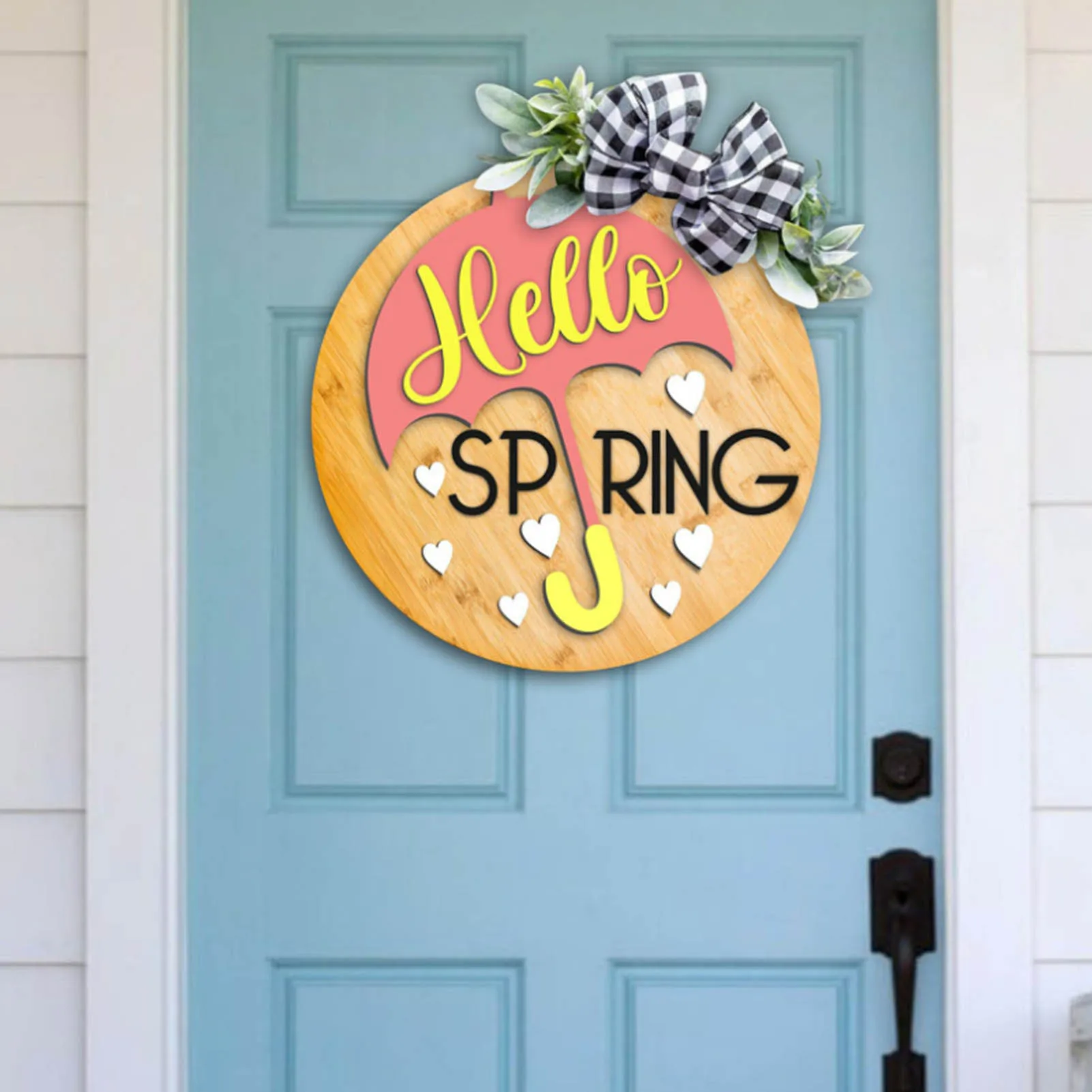 

Front Door Welcome Sign Easter Welcome Sign Easter Garland Decorations Round Wreaths Wooden Welcome Sign For Front Door Porch
