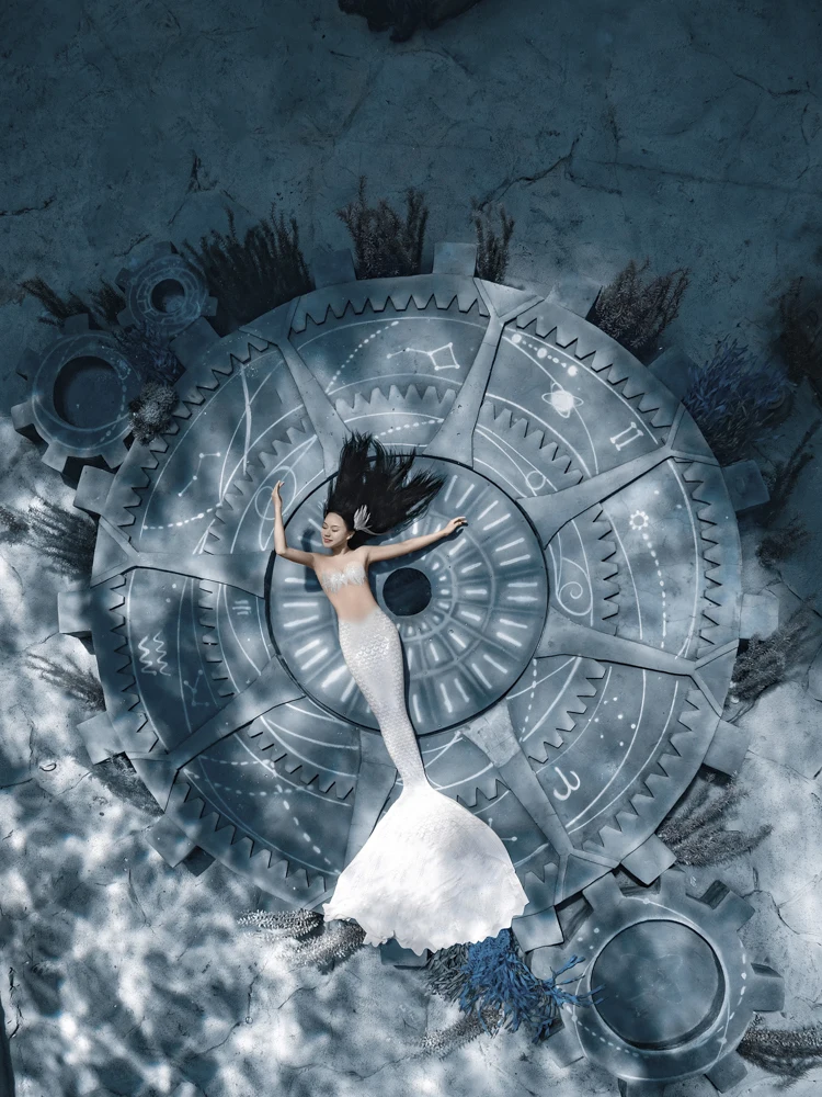 Реалистичный стильный костюм для дайвинга русалка с бриллиантами и большим