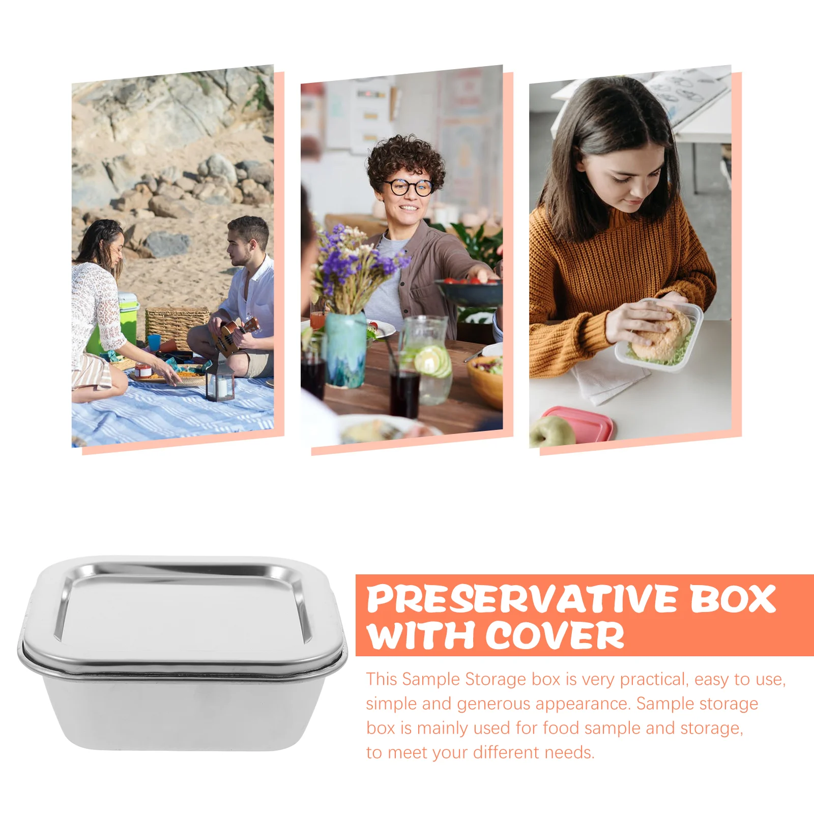 Контейнер для образцов из нержавеющей стали контейнер хранения пищевых