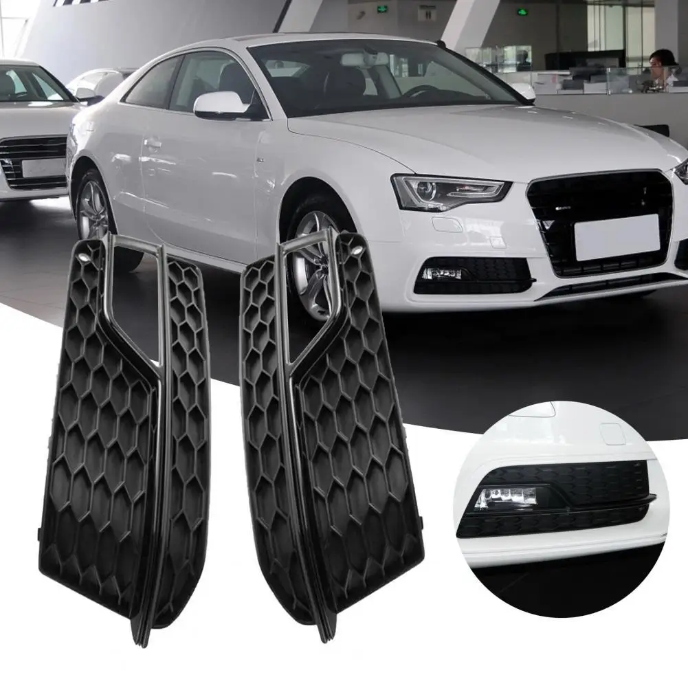 

Useful Replacement Anti-deform Front Bumper Fog Light Grille 8T0807681K 8T0807682K Fog Light Frame Car Light Cover