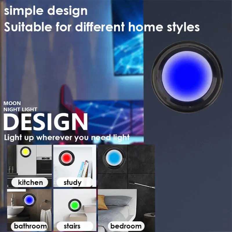 

5 Modes Led Night Lamp Kitchen Hallway Closet Cabinet Lights Remote Control Touch Sensor 16 Colors Remote Control Light