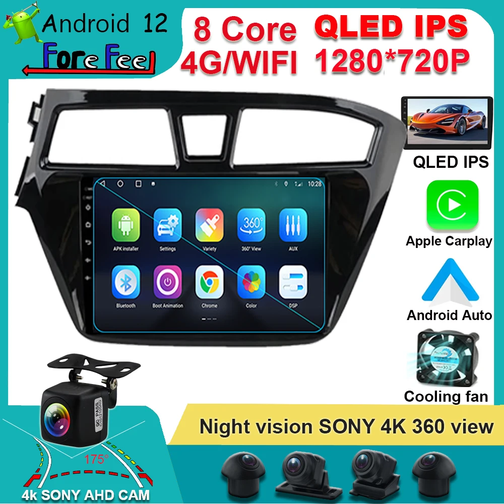 Автомагнитола Caplay 12 дюймов с сенсорным экраном Bluetooth навигацией GPS ISP Carplay для Hyundai