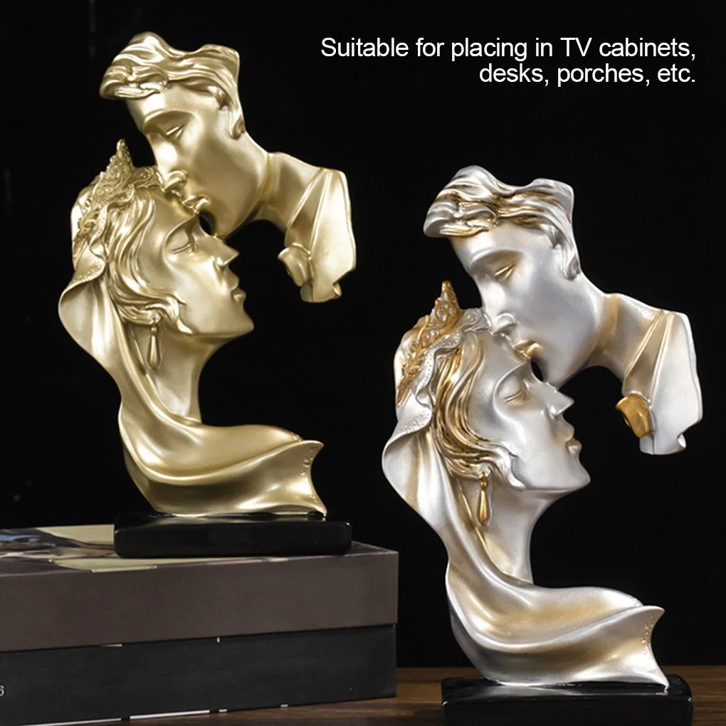 

Nordic Home Decoration Resin Statue Kiss Sculpture Modern Art Figure Home living Office Decoration wedding gift Sculpture Craft