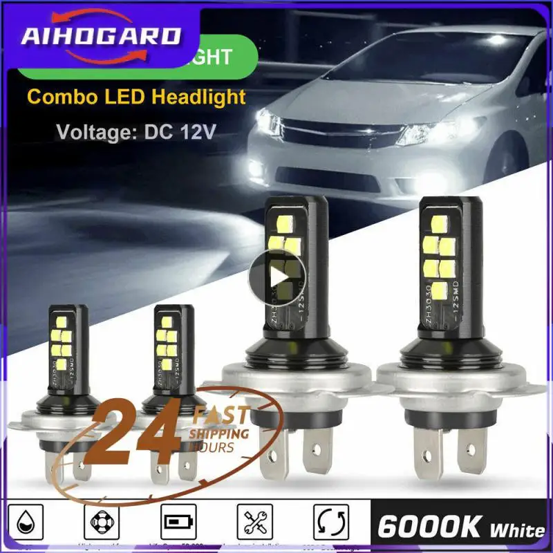 

1~10PCS H7 H4 Headlight 60w 52000lm 6000k Universal Led Car Light Headlamp Durable Led Headlight Car Accessories