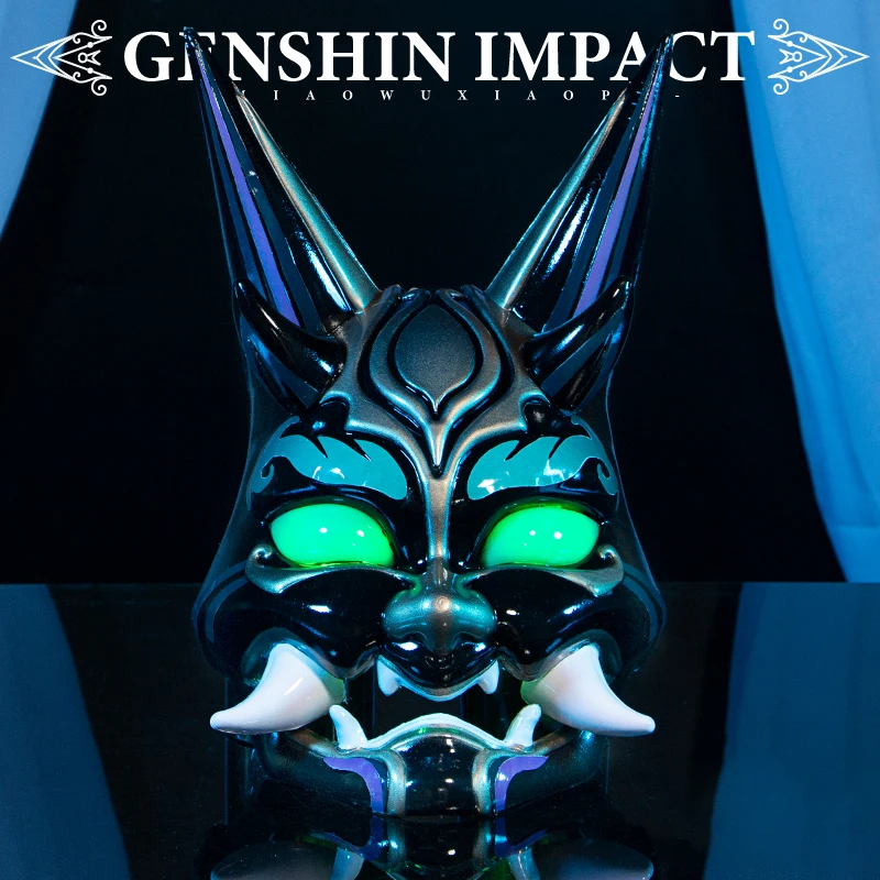 Маски для косплея Game Genshin Impact Xiao 3d Stero ПВХ шлем из ЭВА с подсветкой женщин и мужчин