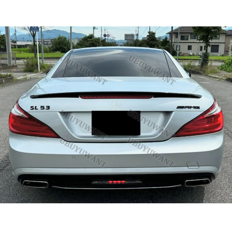 Фото Задний спойлер на крышу из карбона для Mercedes-Benz SL-Class R231 SL350 400 450 500 AMG GEN 6, 2012-2020 №5