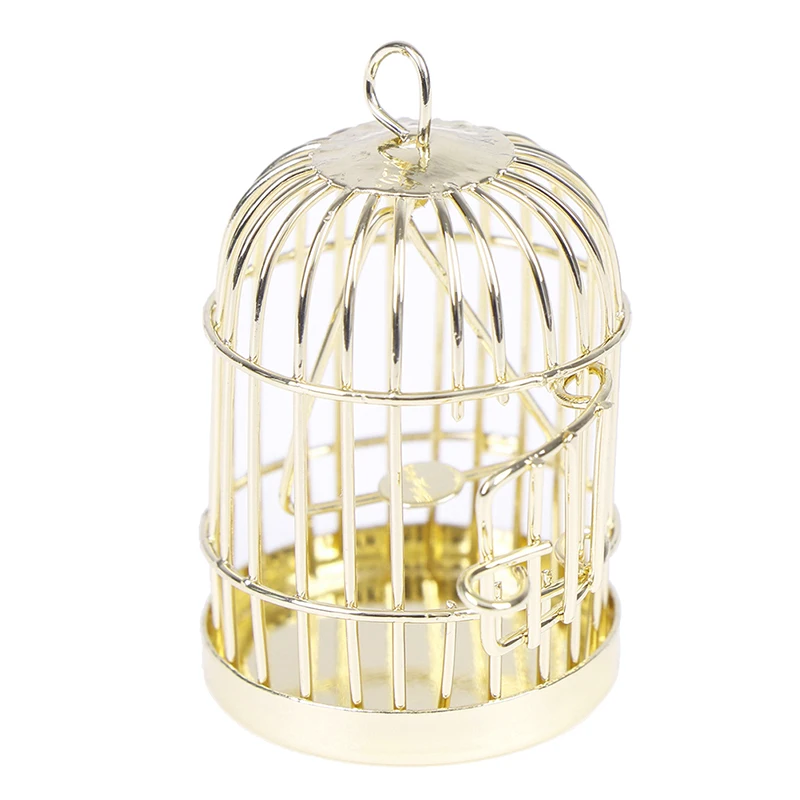

1:12 Gold Metal Bird Cage Dollhouse miniature furniture for dollhouse decor