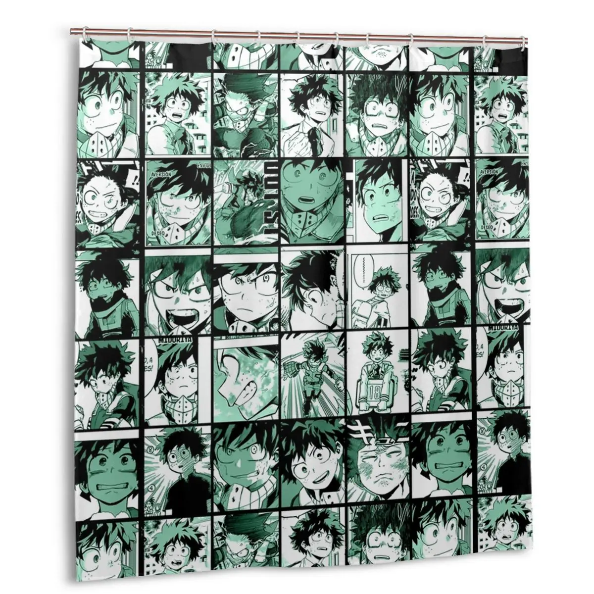 Занавеска для душа Midoriya Izuku с коллажем занавеска ванной из полиэстера ванны