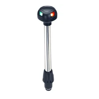 bow light led boat navigation lamp red and green two color pole removable base 11 inches about 28 2 cm anheart marine
