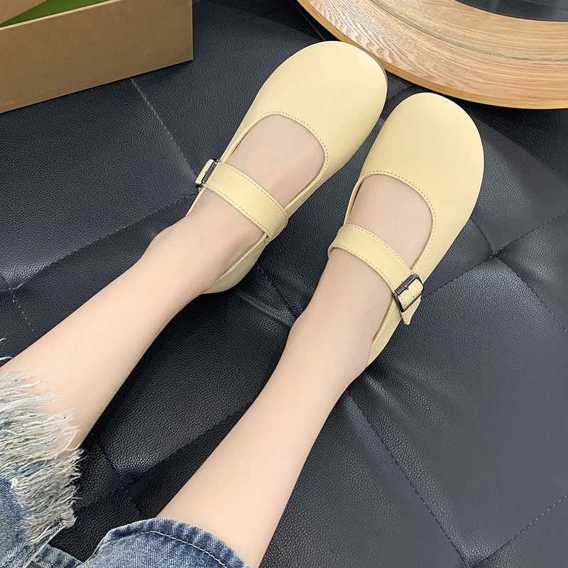 

2023 Fashion Shoes for Women Round Head Women's Flats Hot Sale Loafers Solid Shoes Ladies Casual Flat Shoes Zapatos De Mujer
