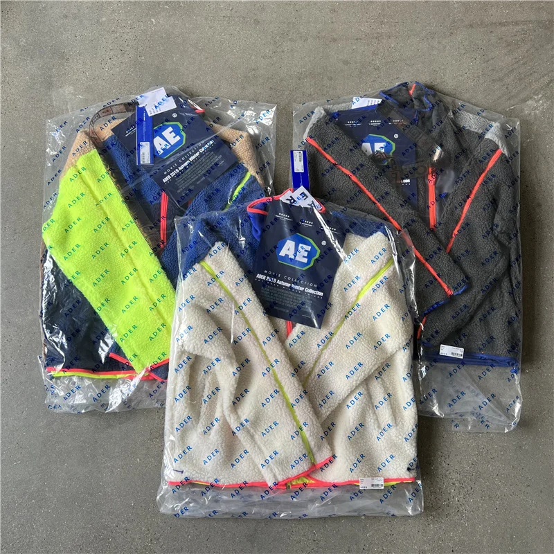 

Men 1:1 High-Quality Heavy Fabric Lamb Wool Adererror Loose Jackets Patchwork Velvet Ader Error Jacket