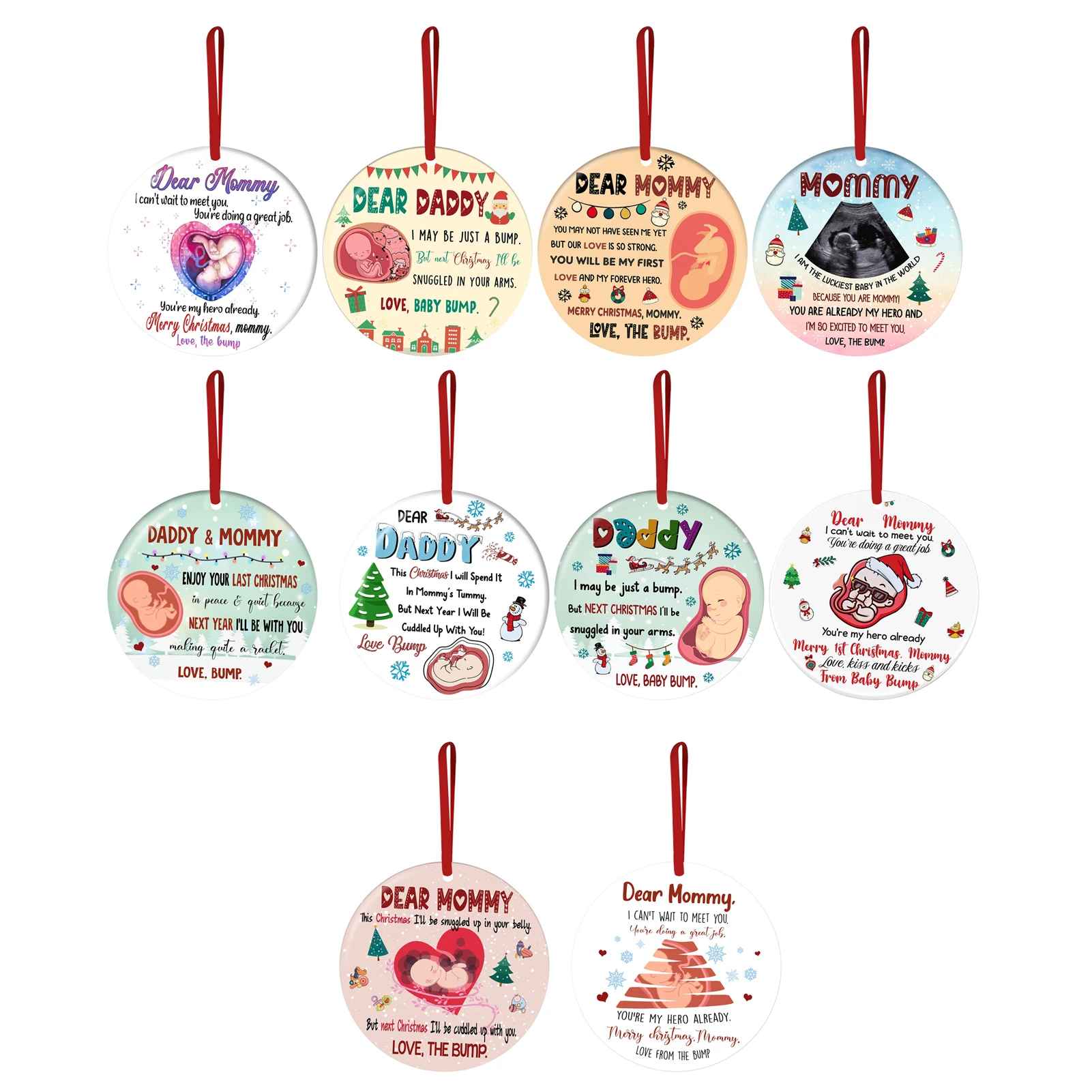

2022 Newborn Record Christmas Ornament Round Wooden Pendant Theme Party Decor Newborn Record Newborn Record Christmas Ornament