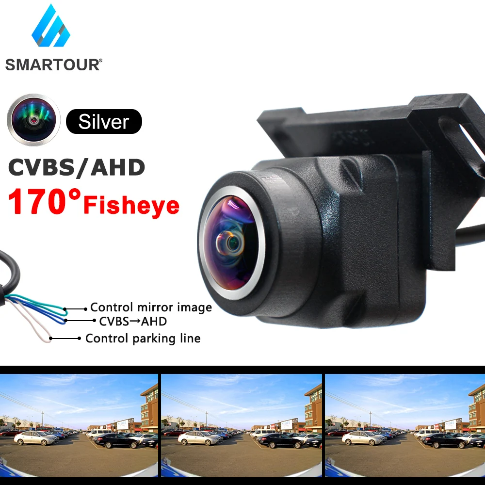 

Серебряный объектив HD объектив рыбий глаз звездный свет ночное видение Ahd Автомобильная камера заднего вида реверсивная 720P HD резервная кам...