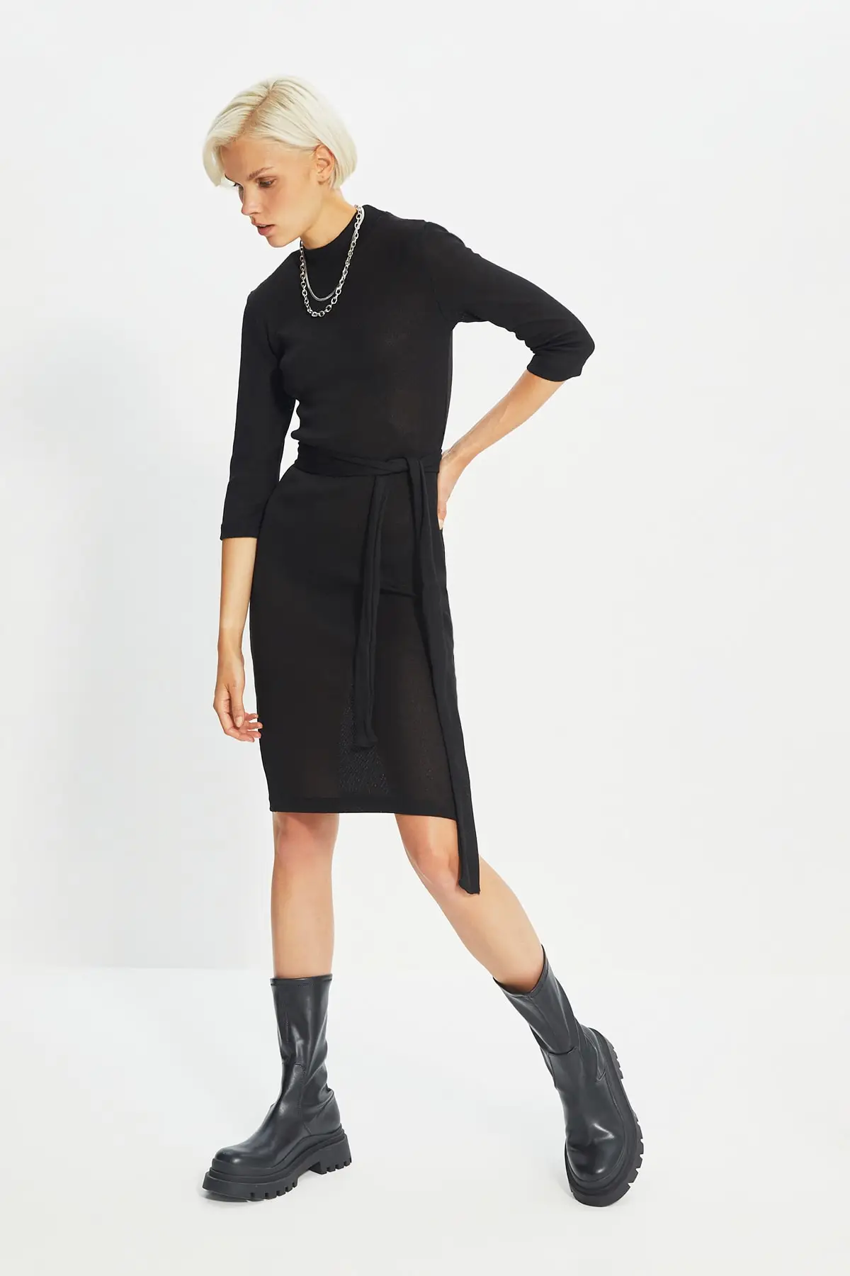 

Trendyol Bodycon Fake Knitwear Knit Dress TWOAW22EL1919
