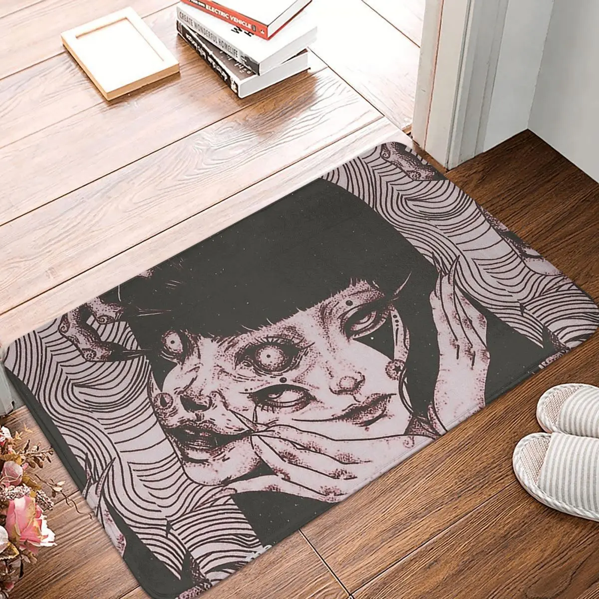 

Junji Ito Tomie Kawakami Bath Mat Design Doormat Kitchen Carpet Outdoor Rug Home Decor