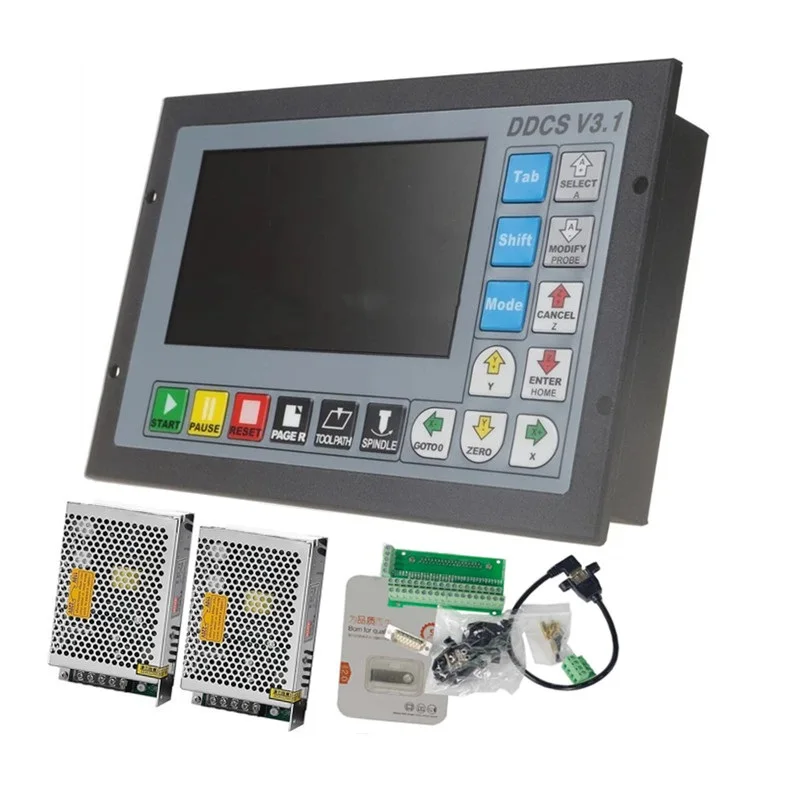 Контроллер для станка с ЧПУ DDCS3 V3.1, 3-осевой контроллер с импульсным источником питания для гравировального станка с ЧПУ для металла