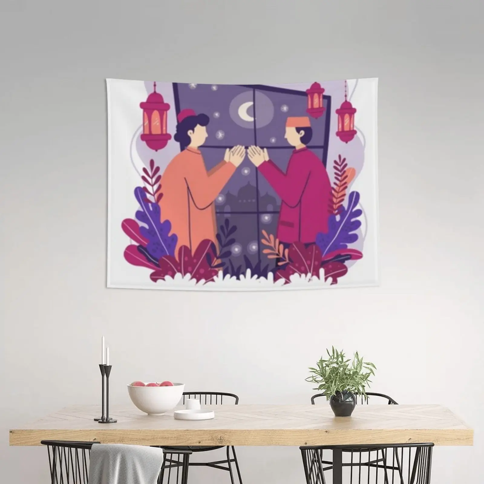 

ИД Мубарак гобелен комната подвесное украшение мусульманский фестиваль Рамадан Настенная картина подарок