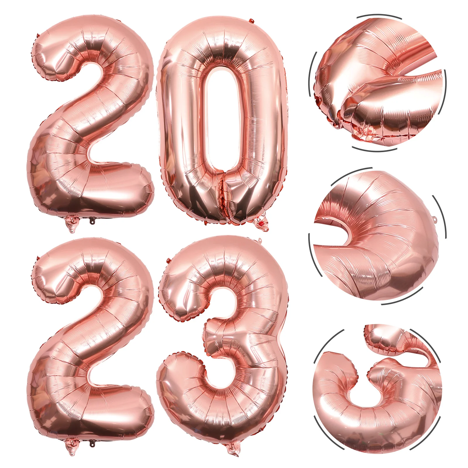 

Decorative New Year's Eve Large Aluminium Film 2023 Party Balloons New Year Party Balloons Holiday Balloons