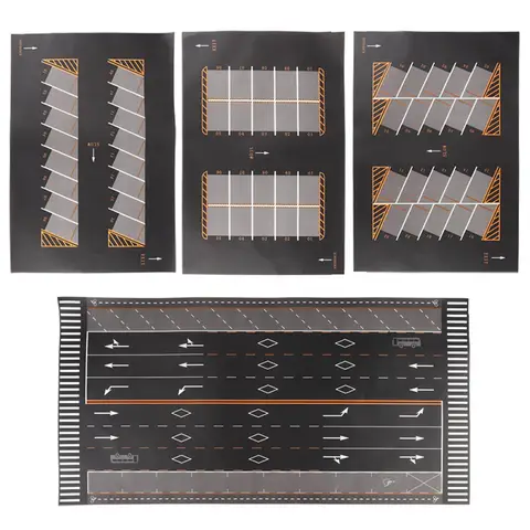 Коврик для мыши с парковкой 1/64, нескользящий мини-литой под давлением коврик для гаража и автомобиля, подвижный настольный игровой коврик для модели автомобиля, диорама